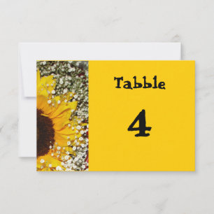 Carte de numéro de table de mariage Invitation
