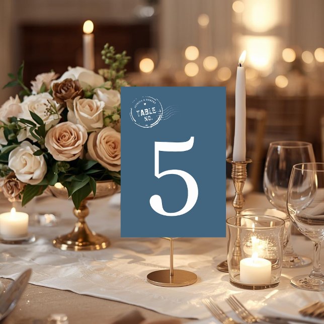 Carte de numéro de table de mariage moderne avec t (Créateur téléchargé)