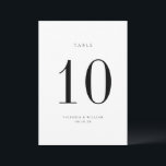 Carte de numéro de table de Mariage noir<br><div class="desc">Contemporain Chic minimaliste,  carte de numéro de table de mariage noir. Veuillez noter que les cartes de numéro de table doivent être numérotées et ajoutées individuellement à votre panier.</div>