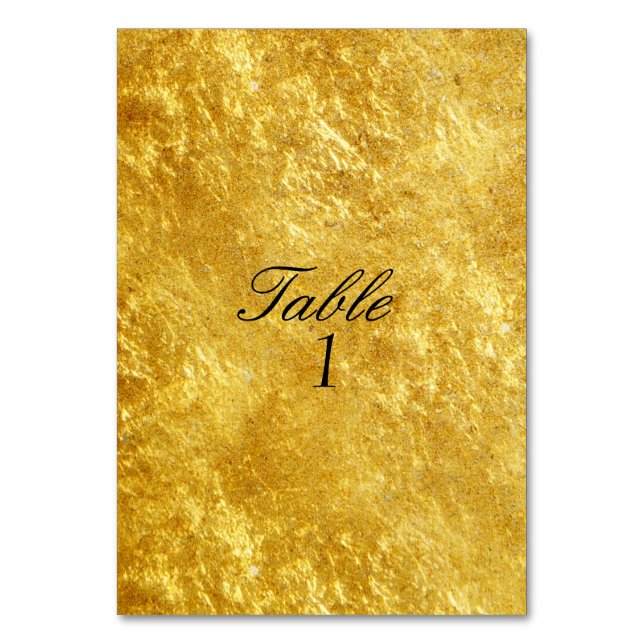 Carte de numéro de table de mariage or (Par défaut)