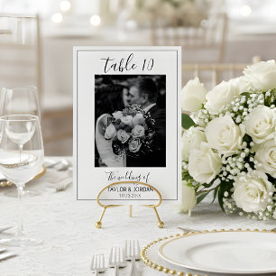 Carte de numéro de table de réception de mariage a