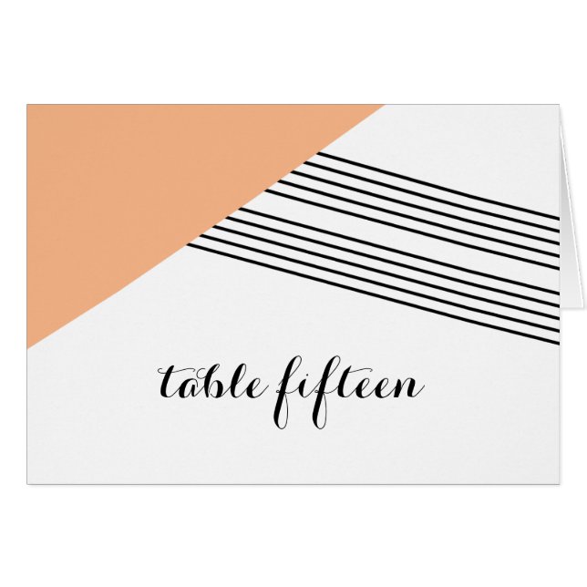 Carte de numéro de table de triage géométrique ora (Devant horizontal)