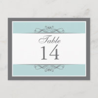 Carte de numéro de table décorative moderne