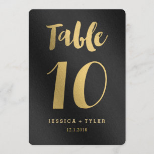 Carte de numéro de table double face Shining Promi