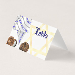 Carte de numéro de table du Bat mitzvah inscriptib