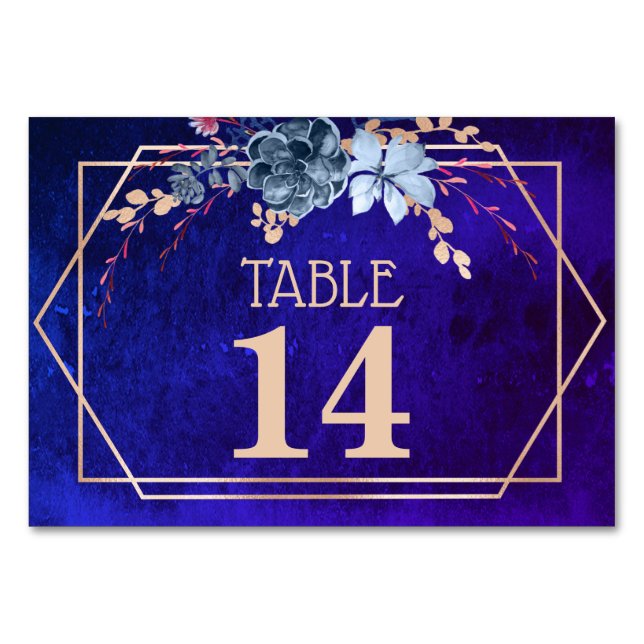 Carte de numéro de table du Mariage de fleurs viol (Devant)