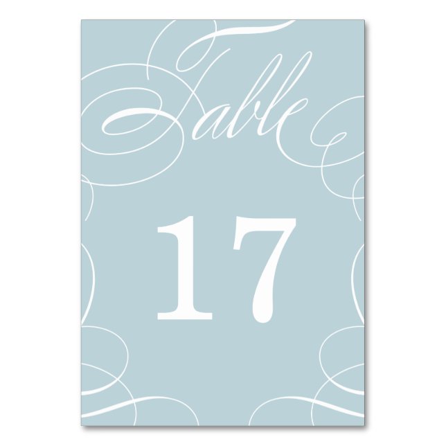 Carte de numéro de table du Mariage de lavage clas (Par défaut)