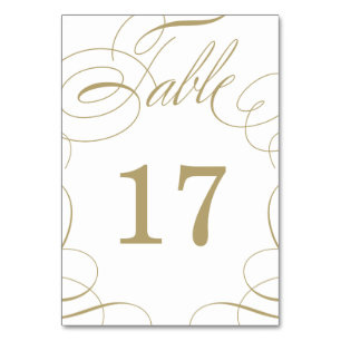 Carte de numéro de table du Mariage de lavage clas