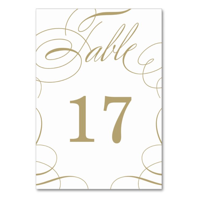 Carte de numéro de table du Mariage de lavage clas (Par défaut)
