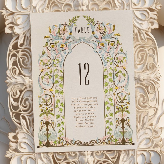 Carte de numéro de table du Mariage Floral Royal V (Créateur téléchargé)