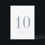 Carte de numéro de table Dusty Blue Mariage<br><div class="desc">Contemporain Chic minimaliste,  bleu poussiéreux carte de numéro de table de mariage. Veuillez noter que les cartes de numéro de table doivent être numérotées et ajoutées individuellement à votre panier.</div>