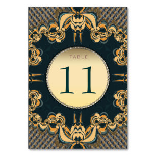 Carte de numéro de table en dentelle moderne sarce