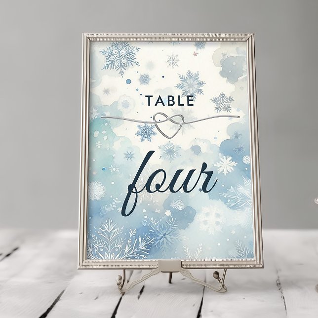Carte de numéro de table Hiver Merveilleux (Créateur téléchargé)