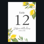 Carte de numéro de table Mariage citron vert rusti<br><div class="desc">♥ Donnez la finition parfaite à votre décor de table avec ces belles cartes de numéro de table. Tous les détails sont DESSUS À LA MAIN, vous pouvez être sûr que ce design est unique. Les citrons sont extraordinaires pour n'importe quelle fête. Quelle meilleure façon d'accueillir l'arrivée du printemps qu'une...</div>