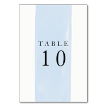 Carte de numéro de table Mariage d'aquarelle simpl