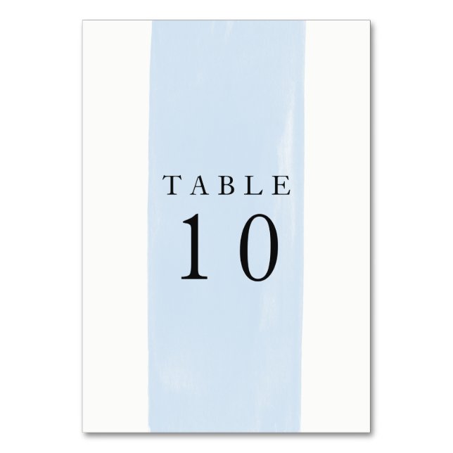 Carte de numéro de table Mariage d'aquarelle simpl (Par défaut)