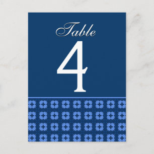 Carte de numéro de table Navyand Powder Blue Maria