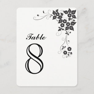 Carte de numéro de table numéro-8