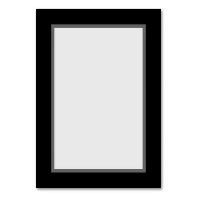 Carte de numéro de table personnalisable (noir) (Par défaut)