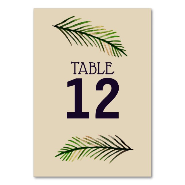 Carte de numéro de table personnalisée minimale (Par défaut)