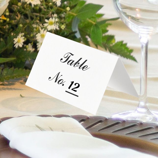 Carte de numéro de table personnalisée pliée pour  (Wedding, Party Folded Custom Table Number Card)