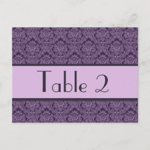 Carte de numéro de table Purple & Lilac Mariage da