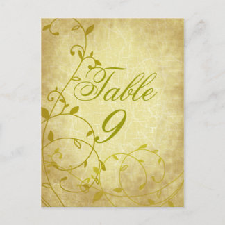 Carte de numéro de table Rose II Vine Vintage Crac