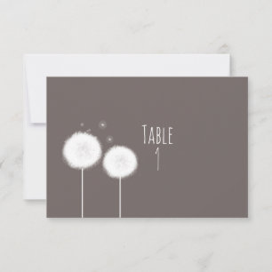 Carte de numéro de table rustique taupe Two Dandel