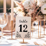 Carte de numéro de table simple Mariage floral<br><div class="desc">Guidez vos invités à leurs sièges avec notre carte de numéro de table simple Mariage floral. Dotée d'un charmant design floral, cette carte ajoute une touche ludique mais élégante à votre décor mariage. Avec son design floral décontracté et l'option de changer les couleurs pour correspondre à vos couleurs mariages. Objets...</div>
