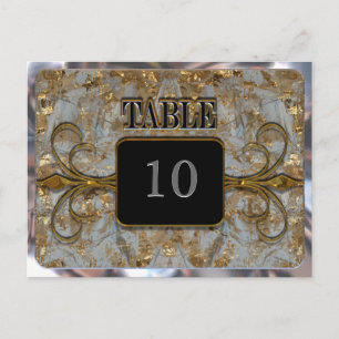 Carte de numéro de table victorienne de Wimbley