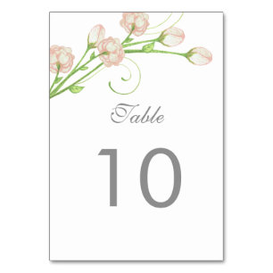 Carte de numéro de table vintage Garden Roses
