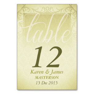 Carte de numéro de table vintage Rustic Mariage da