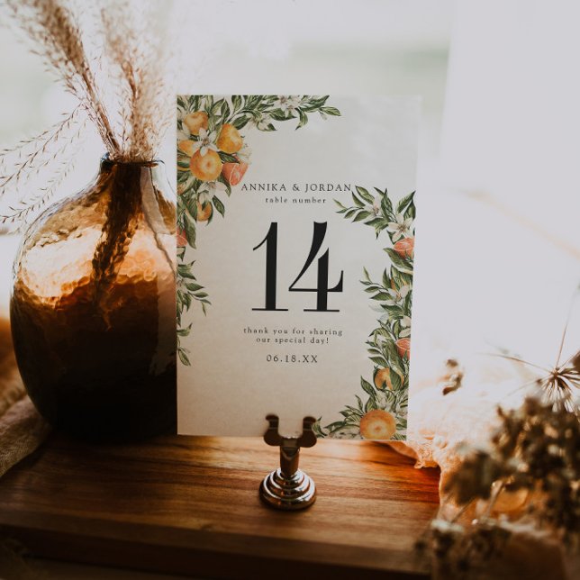 Carte de numéro de tableau Botanique de Citrus Orc (Créateur téléchargé)