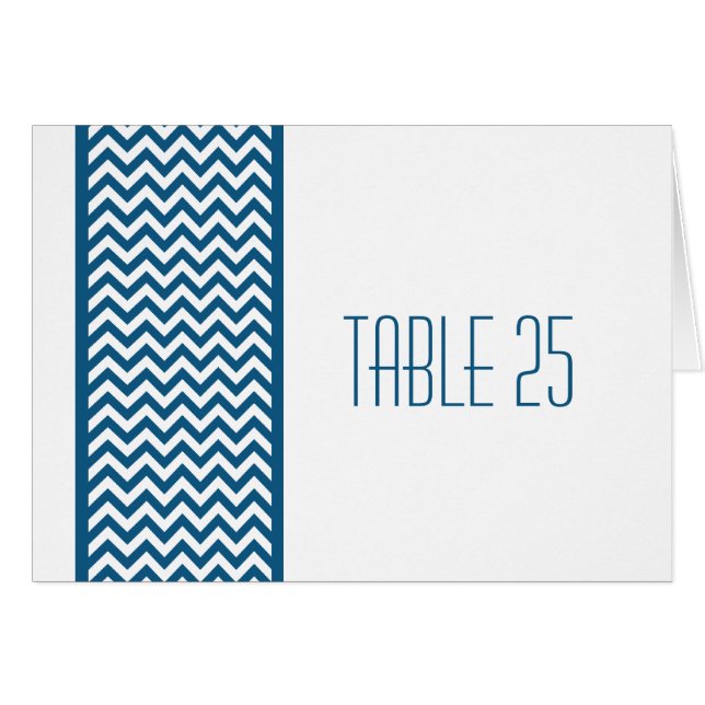 Carte de numéro de tableau de bord Blue Chevron (Devant horizontal)
