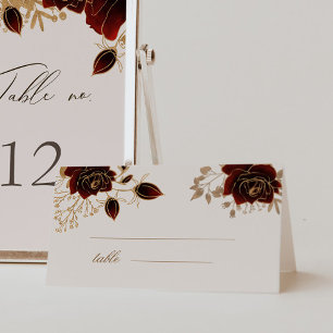 Carte de numéro de tableau de Roses d'or de Bourgo