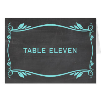 Carte de numéro de tableau de tableau de tableau d