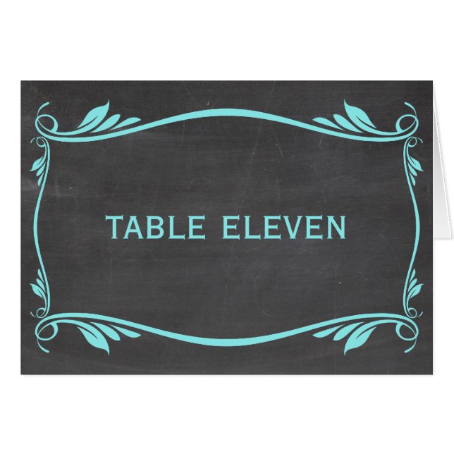 Carte de numéro de tableau de tableau de tableau d (Devant horizontal)