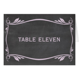 Carte de numéro de tableau de tableau Lilac Flourd
