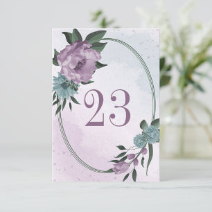 carte de numéro de tableau géométrique de fleurs b