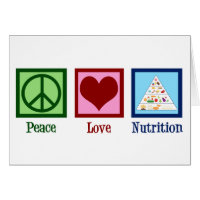 Carte de nutrition Peace Love