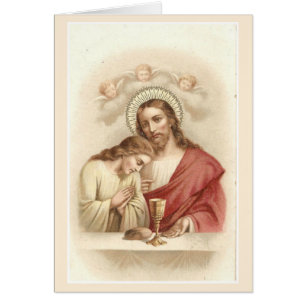 Carte de offre de masse catholique de Jésus St