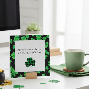 Carte de paie drôle de la Saint-Patrick pour collè