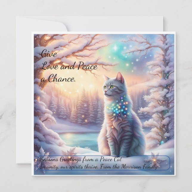 Carte de Paix Mondiale : Donnez une chance à l'amo (Devant)