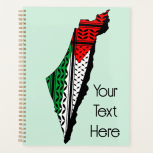 Carte de Palestine avec drapeau et Motif Keffiyeg