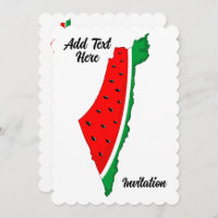 Carte de Palestine Watermelon Symbole de la libert