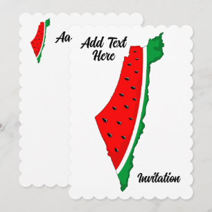 Carte de Palestine Watermelon Symbole de la libert
