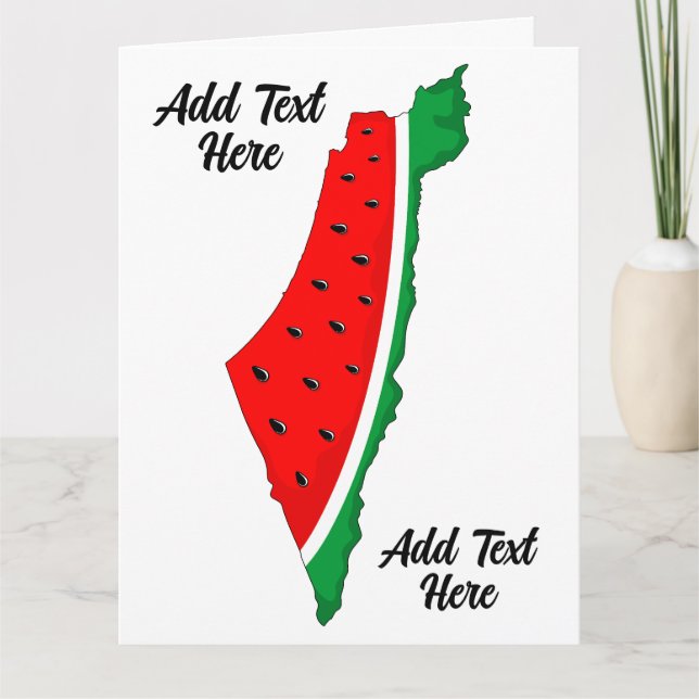 Carte de Palestine Watermelon Symbole de la libert (Devant)
