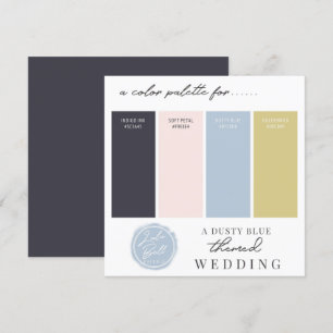 Carte de palette couleur bleu Dusty Marine Gold &