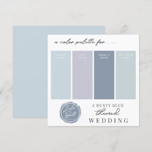 Carte de palette de couleurs Bleu Poussiéreux Ment
