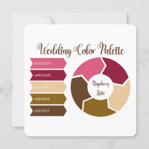 Carte de Palette de Couleurs de Mariage avec Codes